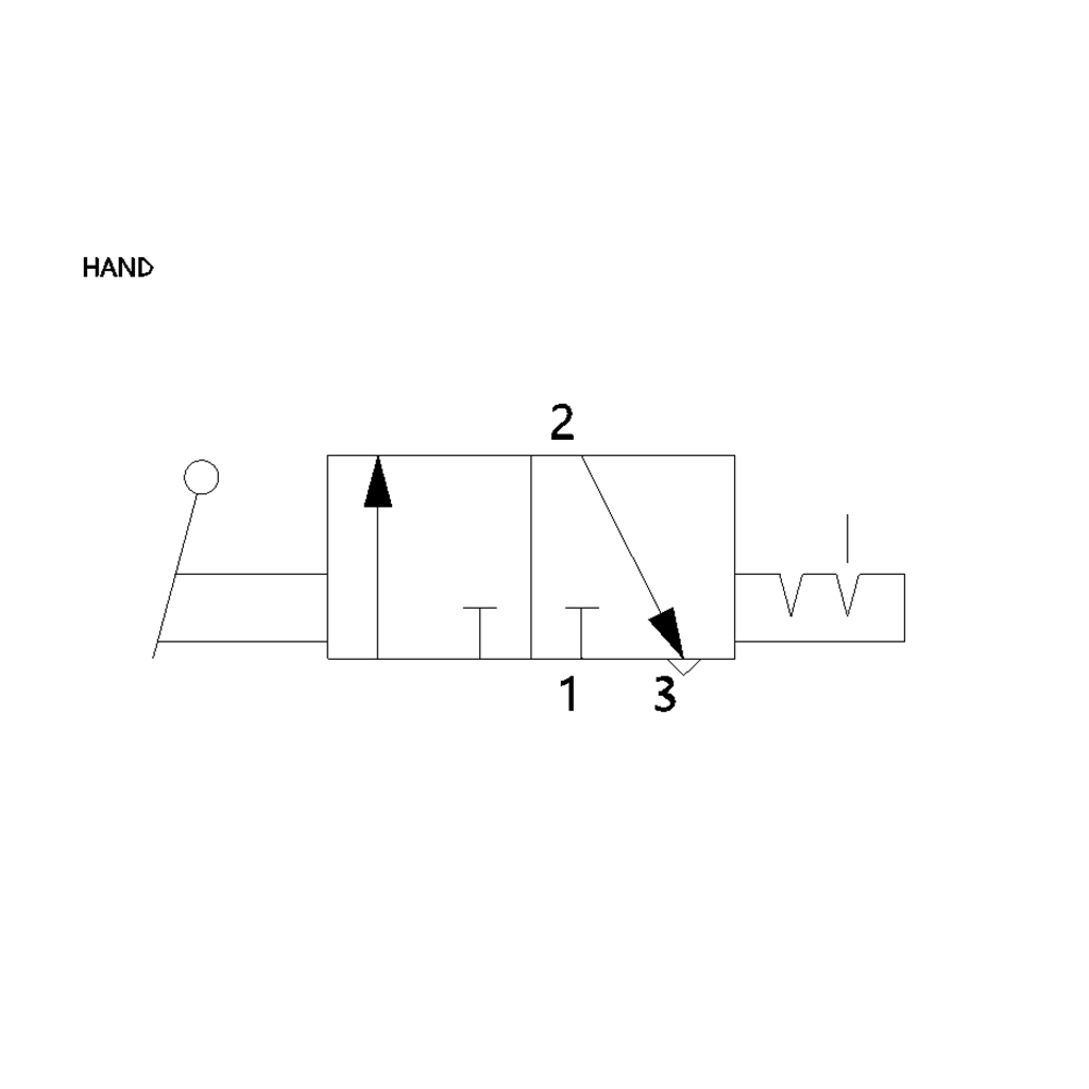 0820402105 NUMATICS/AVENTICS MECHANICAL VALVE AP SERIES 3/2 SPR RTN 1/8" G (HAND LEVER)